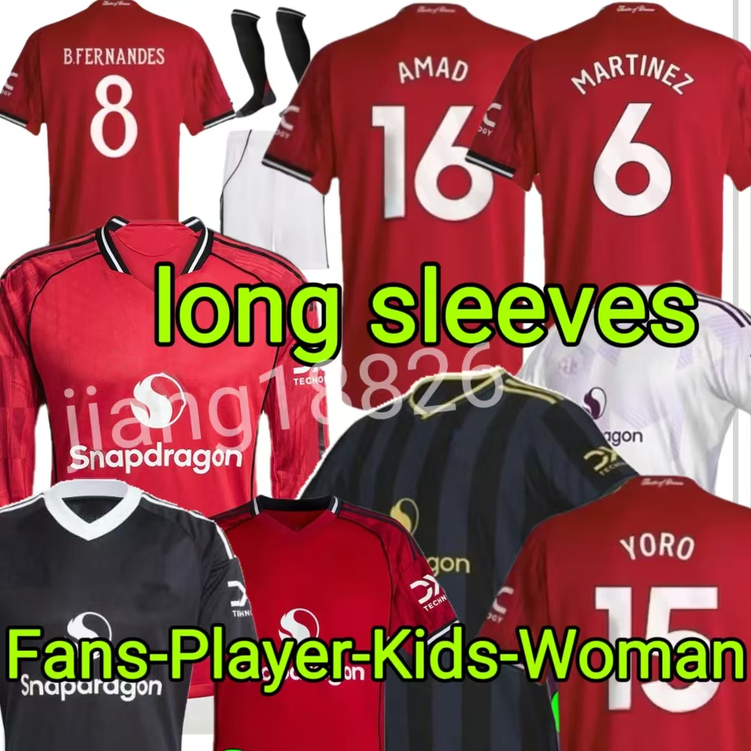 ONANA 24 25 26 soccer jerseys BRUNO FERNANDES RASHFORD football shirt 2023 2024 men kids kit MARTINEZ CASEMIRO ANTONY Garnacho Mount HOJLUND YORO MAINOO Zirkzee