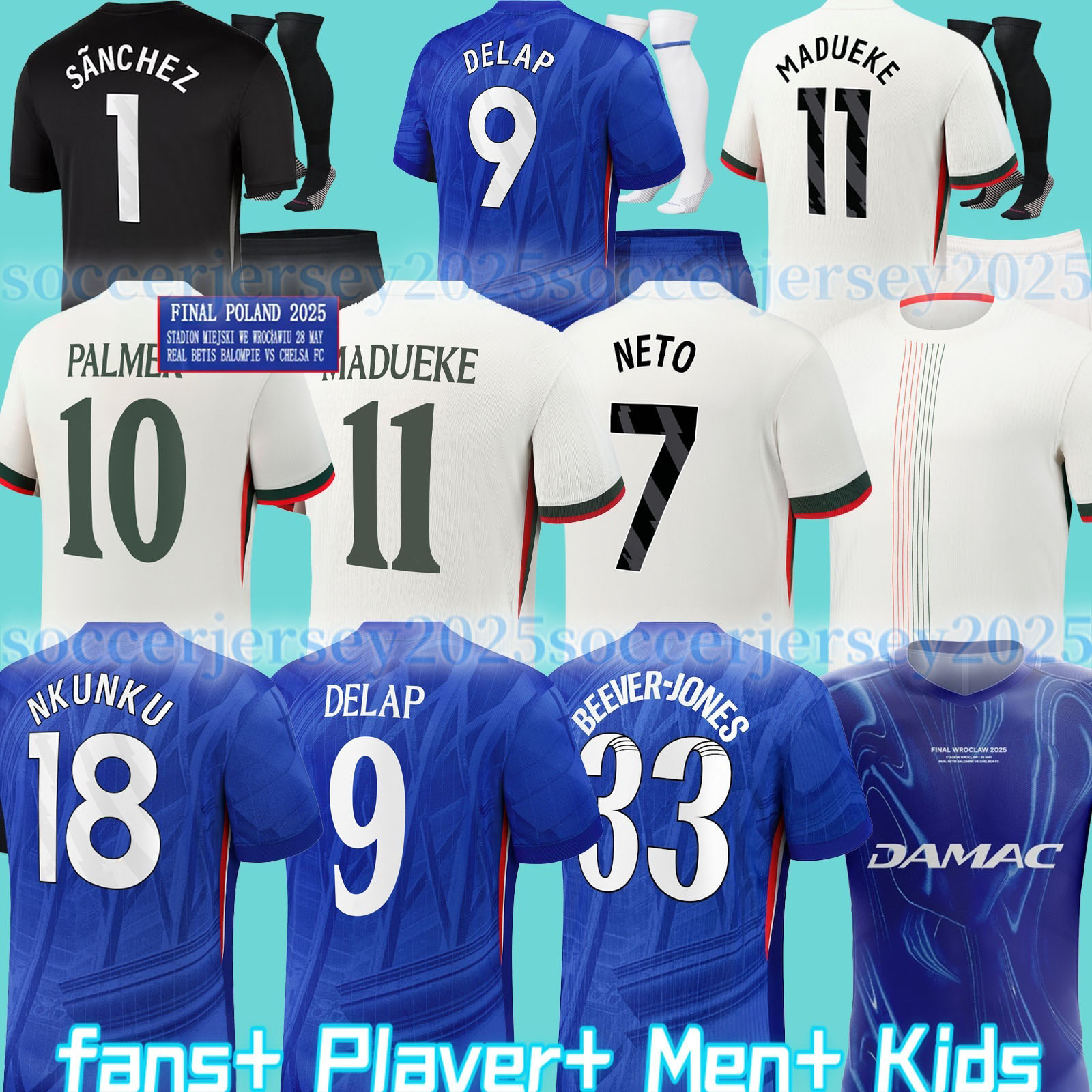 chelseas fc 25 26 CAICEDO Nkunku PALMER chelseas jerseys Disasi 2024 2025 Enzo Mudryk JAMES STERLING Cucurella Chukwuemeka football shirt men and kids N.JACKSON 888