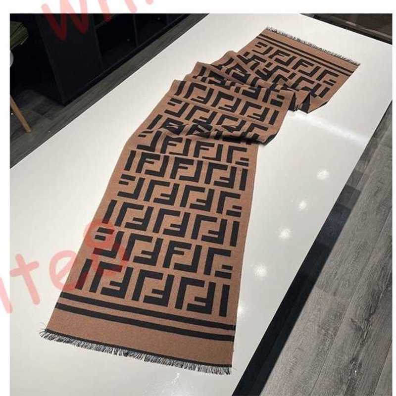 Designer Scarves Wool Knitted Scarf for Women Double-Sided Letter Cashmere Shawl Celebrity Style Versatile Tassel