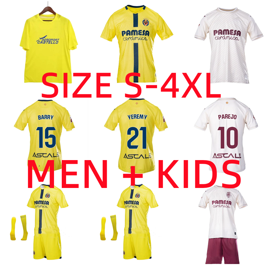 2025 2026 Villarreal CF Soccer Jerseys 05 06 25 26 MORENO YEREMY AYOZE AKHOMACH PAREJO R.TERRATS CARDONA R.ALBIOL GUEYE RIQUELME 2005 2006 Retro Football Shirts