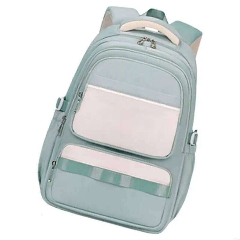 Q1QA Spacious Teen School Casual Rucksack with Organized Compartments Book Bag Laptop Backpack for Daily Use