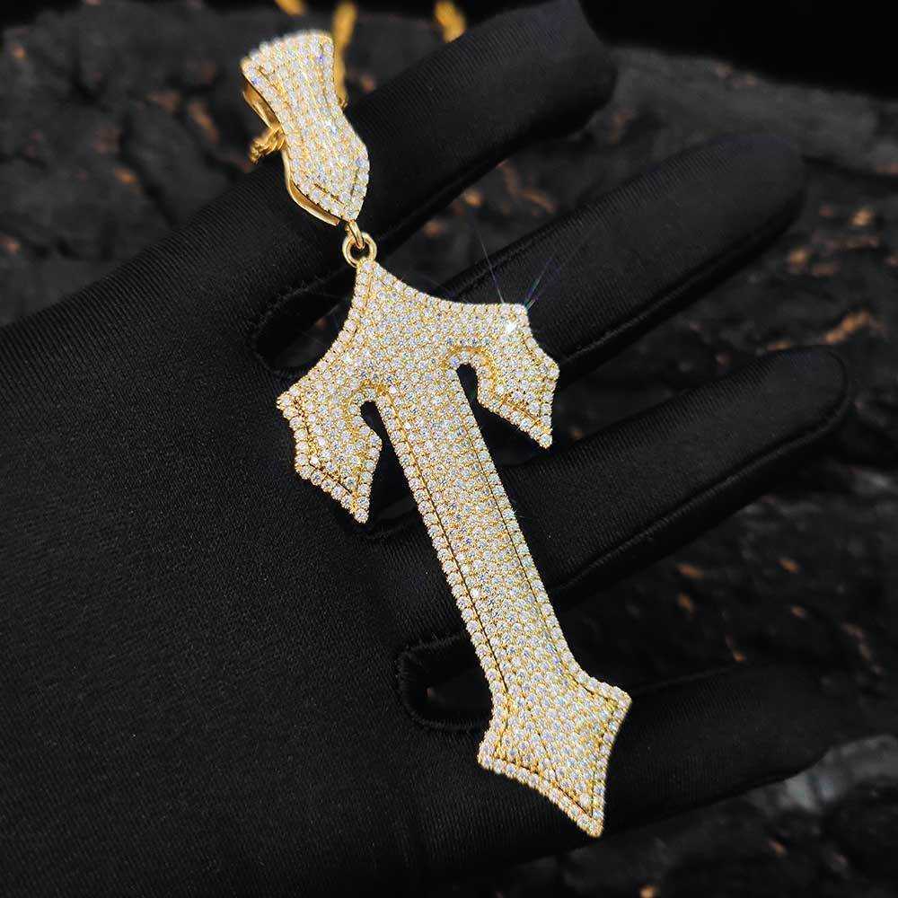 Trendy Lab Grown Moissanite Diamond vvs1 Studded Hip Hop Pendants for Bold and Edgy Fashion Enthusiasts Custom Fine Jewelry Pendants for Sale
