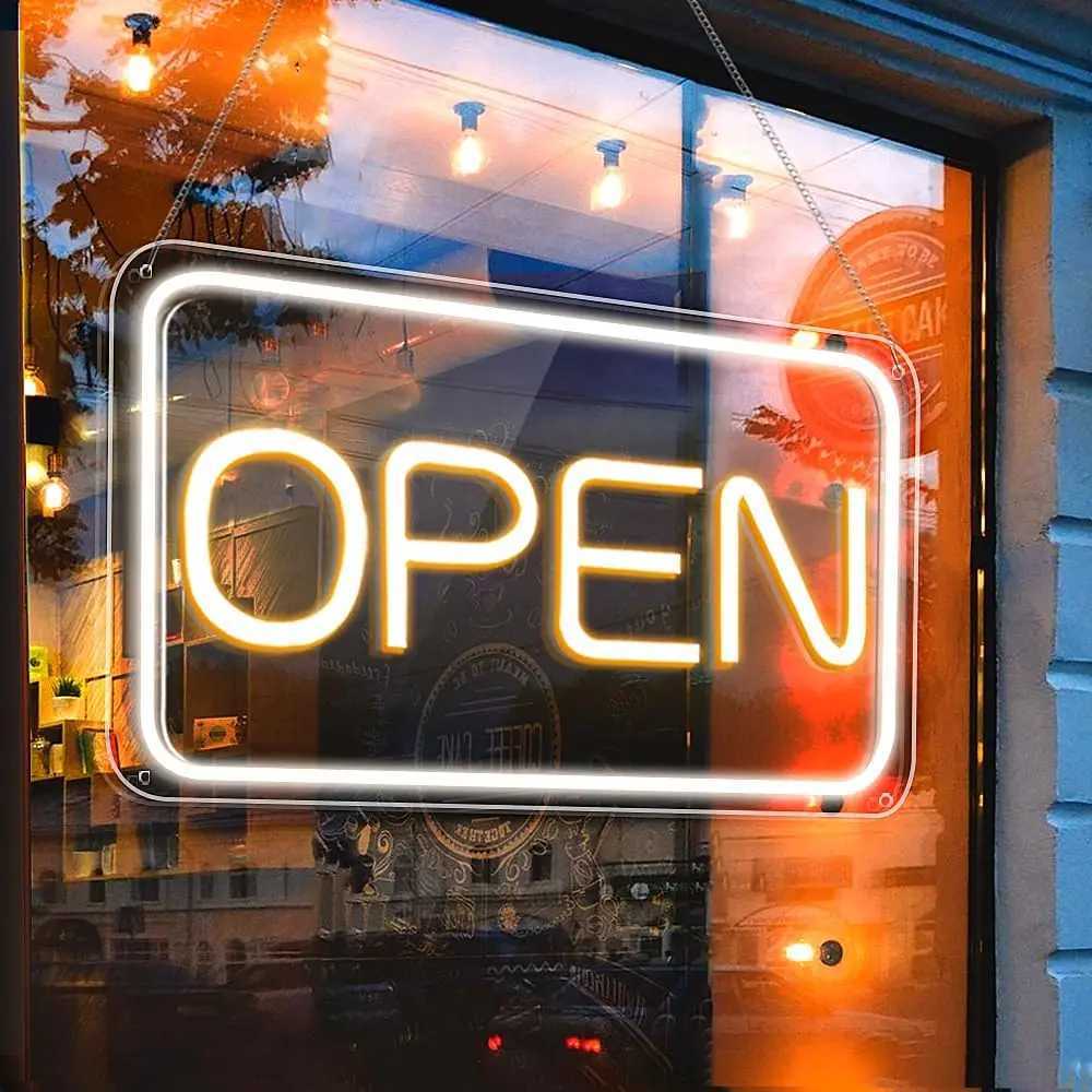 Open Signs for Business LED Neon Open Sign Light Up Open Signs for Bars Stores Coffee Shop Hotel Window Outdoor 16x 9 XJ250626