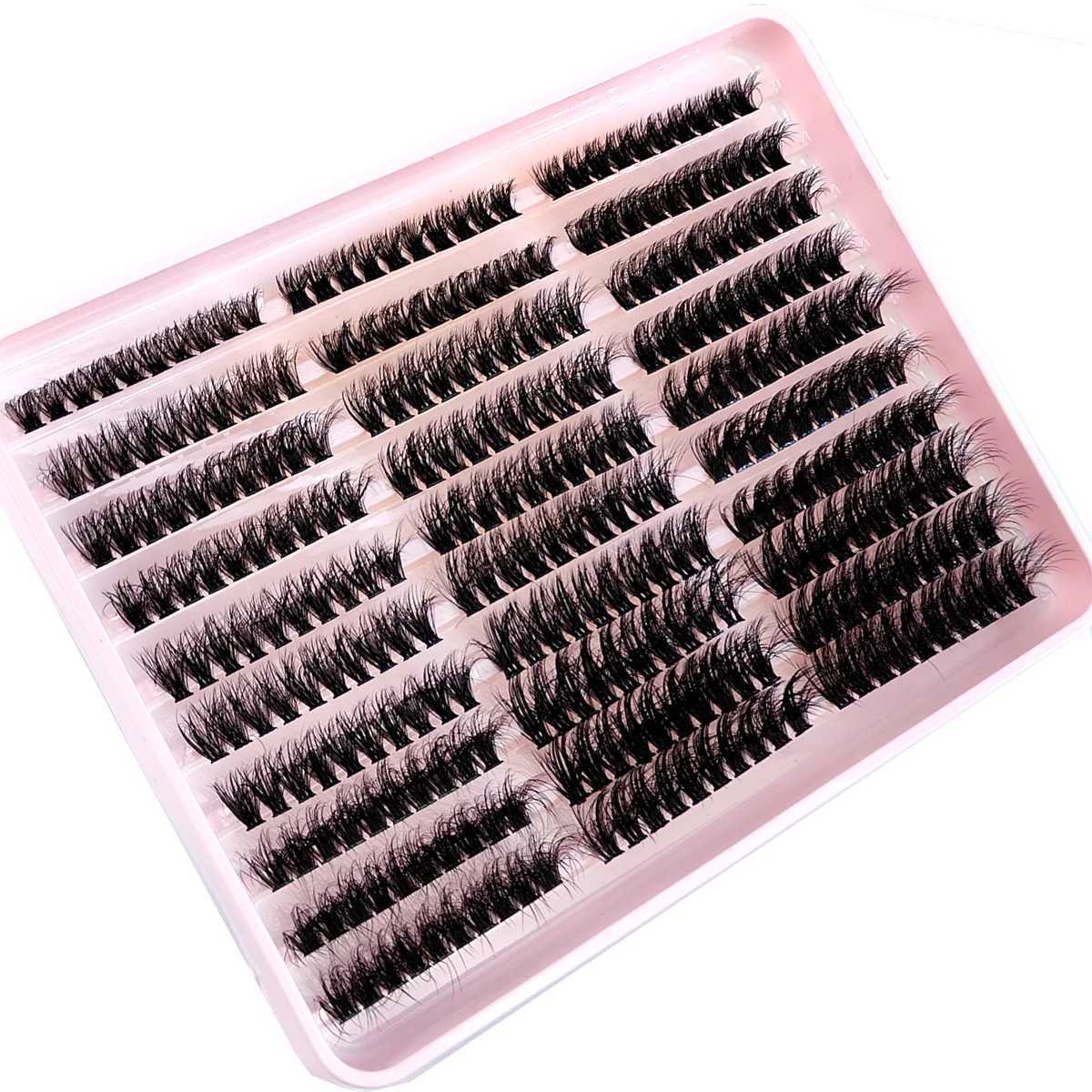 290/300Pcs 5D Fluffy Thick Eyelash Clusters D/DD Curl Wispy Individual Lashes 60+80+00 Mix Eyelash Extensions False Eyelashes W250627