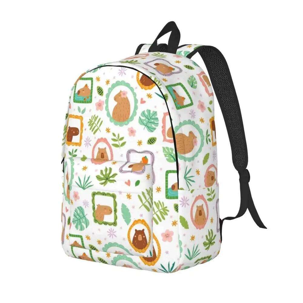 Kawaii Capybara Cartoon Cute for Men Women Student School Bookbag Daypack Elementary High College Sports