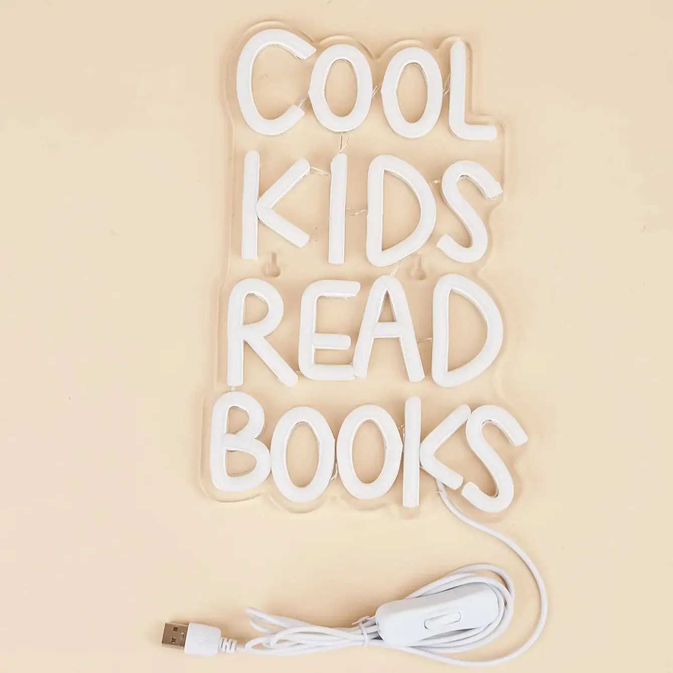 Chi-buy LED Neon Cool Kids Read Books USB Powered Neon Signs Night Light 3D Wall Art Bedroom Room Decor Lamp Signs Birthday Gift XJ250626