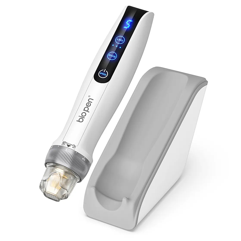 Bio Q2 EMS Micro Needling Pen - With LED Light for Collagen Production & Skin Rejuvenation Dermapen Face Care Mesotherapy