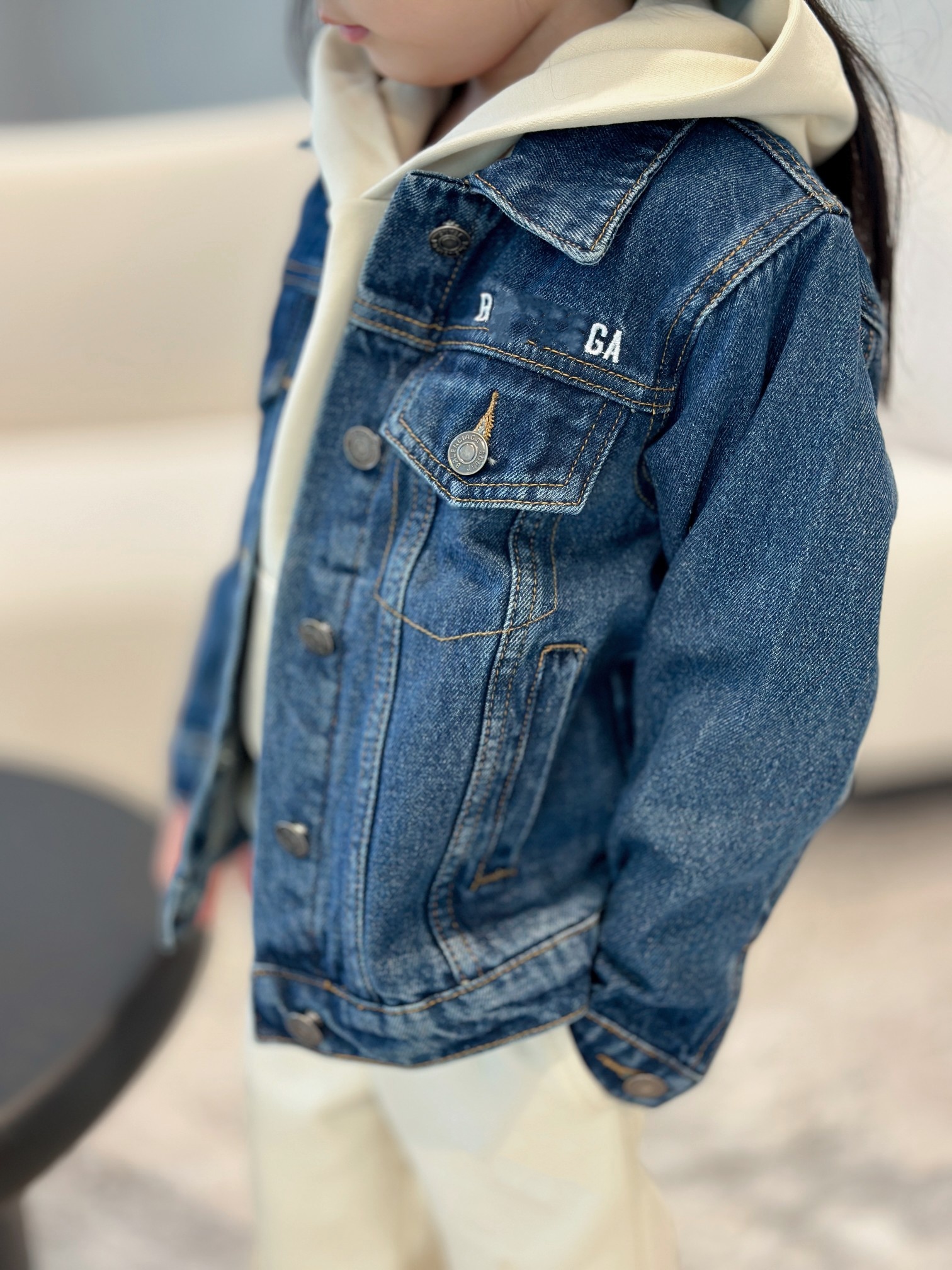 kids designer clothes kid jean jacket baby Denim jackets luxury girl boy clothe Autumn and Winter New style Button letter print top brand