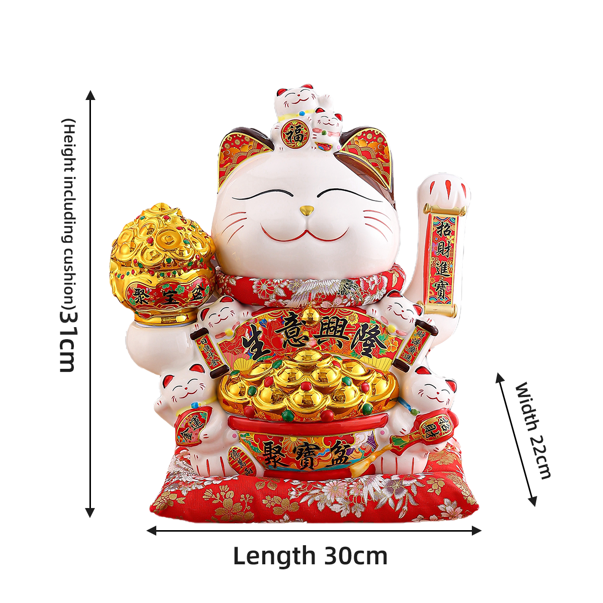 Handshake Design Lucky Cat Decoration Ideal for Home & Business Gifts Perfect Opening Presents ornament Soliciting Wealth