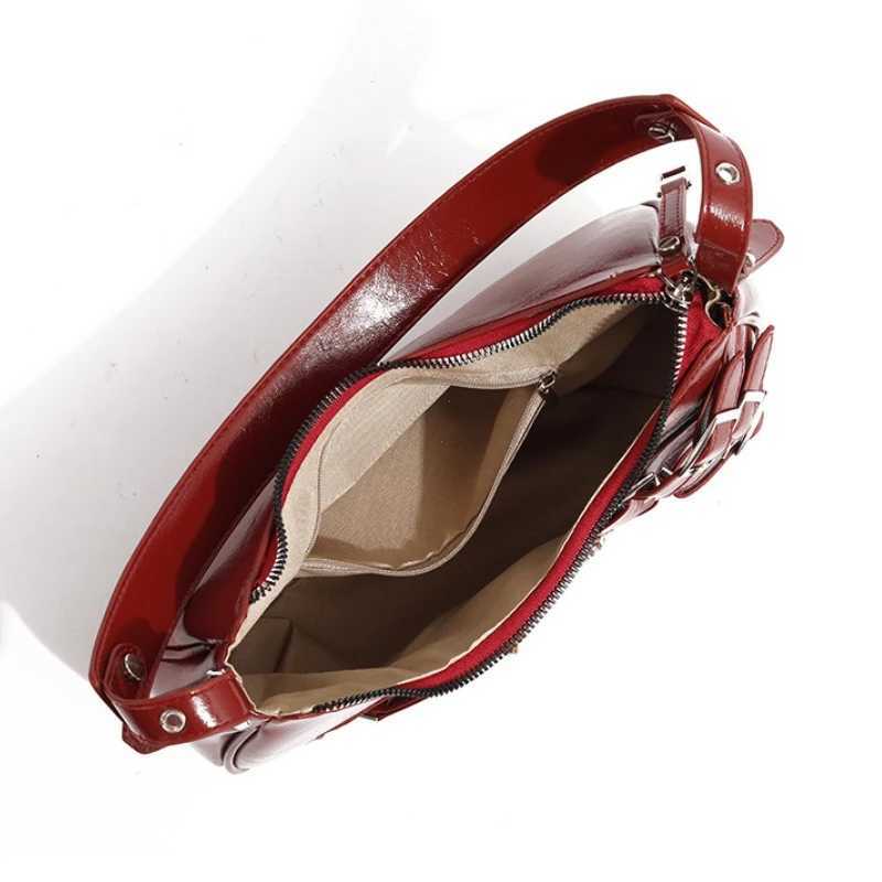 Vintage PU Leather Shoulder Bags for Women Y2K Trendy Cool Motorcycle Bag 2025 Hot S Bags for Women Designer Handbag Y250718