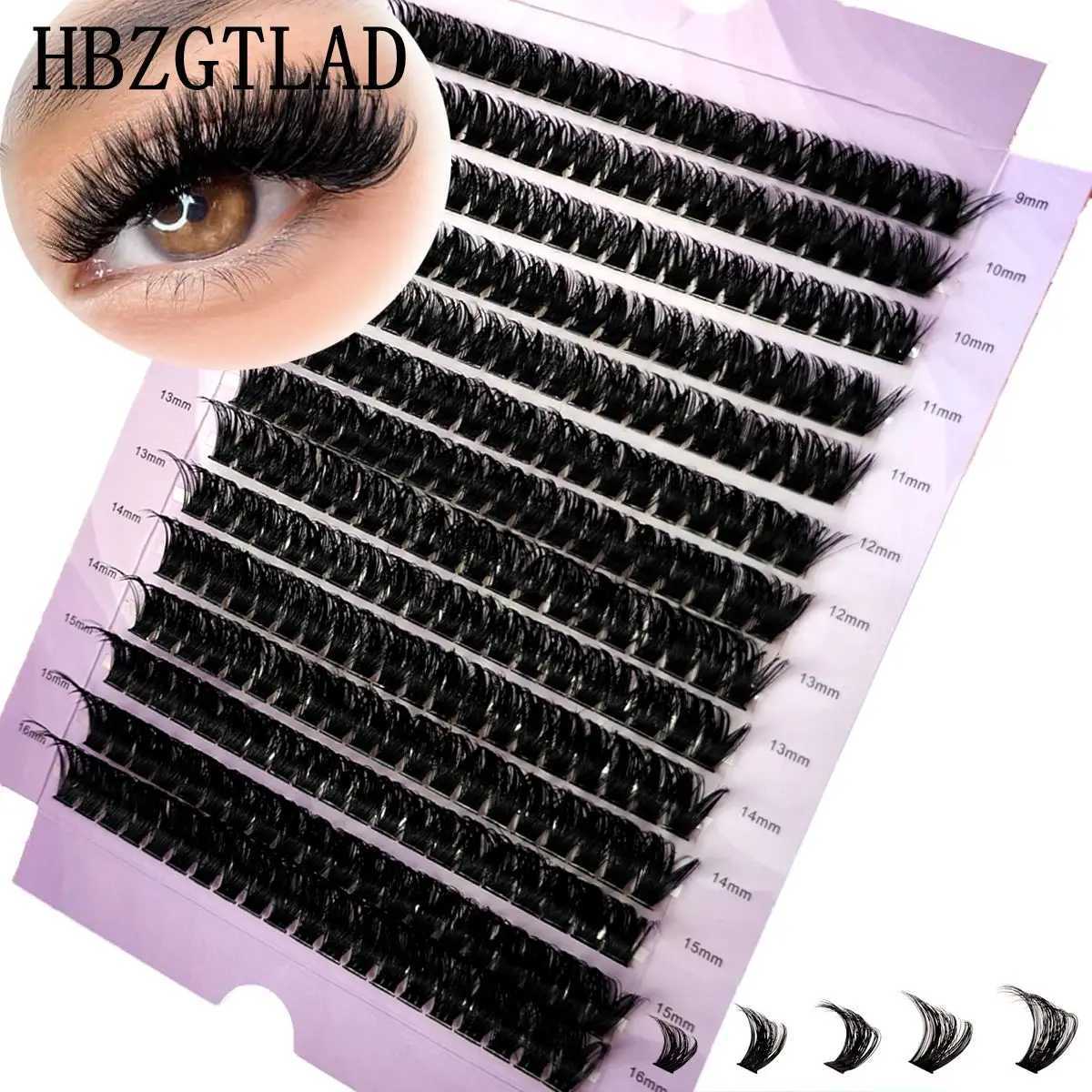 New 00D Mixed Tray 9-6mm Individual Lashes 3D Russia Volume Eye Lashes Soft Natural Lashes Mink Lash Cluster False Eyelash W250627