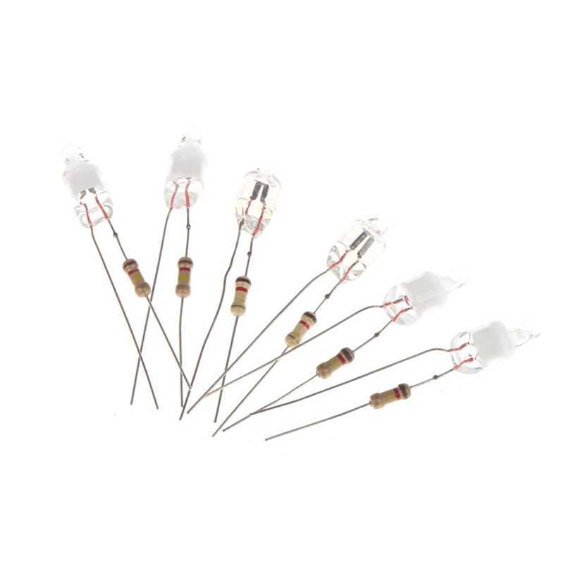 10Pcs Neon Indicator Light Green Red Blue Signs 6mm Neon Lamp Glow 2 Copper Wire 6X13mm Neon Indicator Bulbs XJ250626