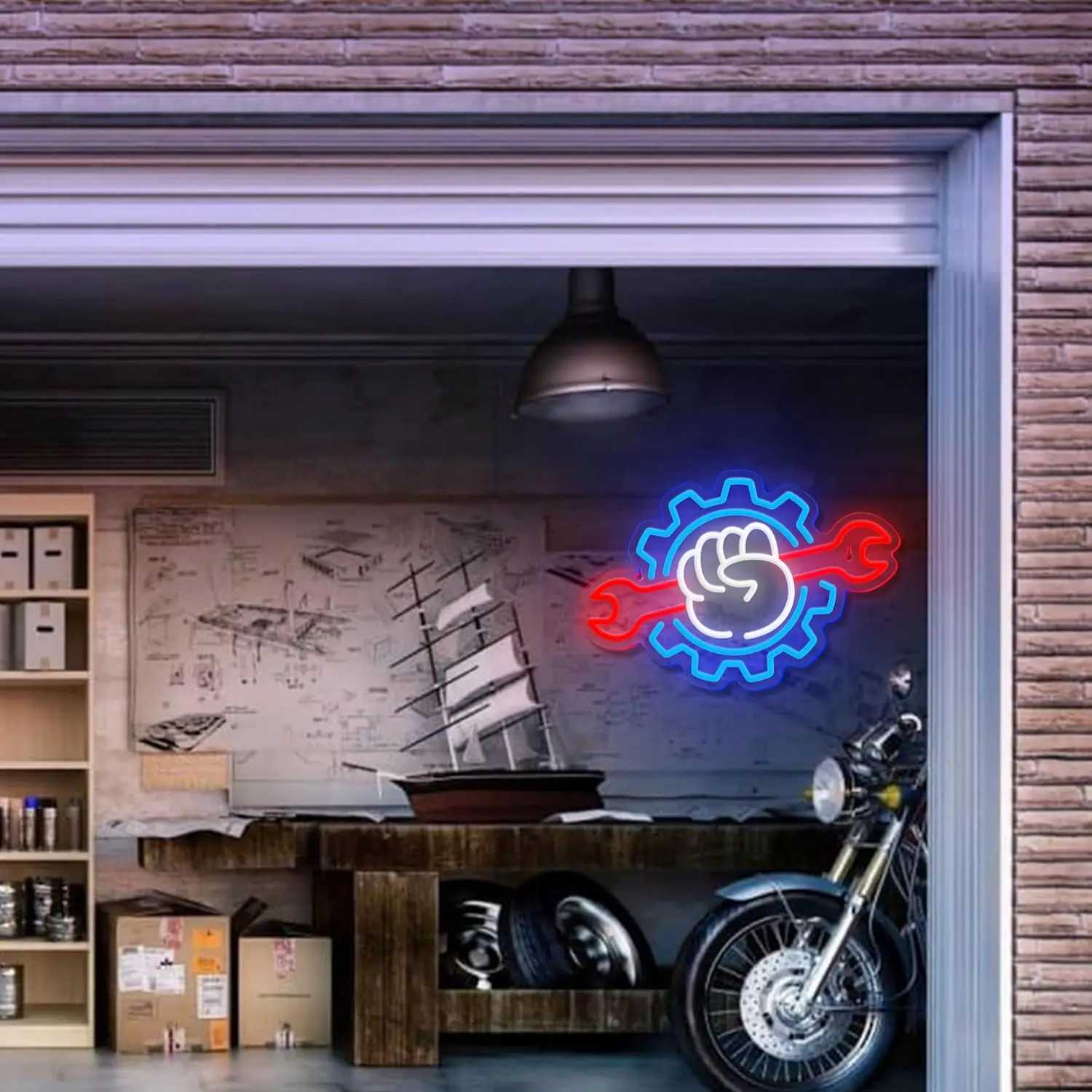 Wrench Neon Sign For Wall Decor LED Neon Light Suitable For Garage Christmas Party Bedroom Man Cave Garage Auto Repair ShopXJ250626