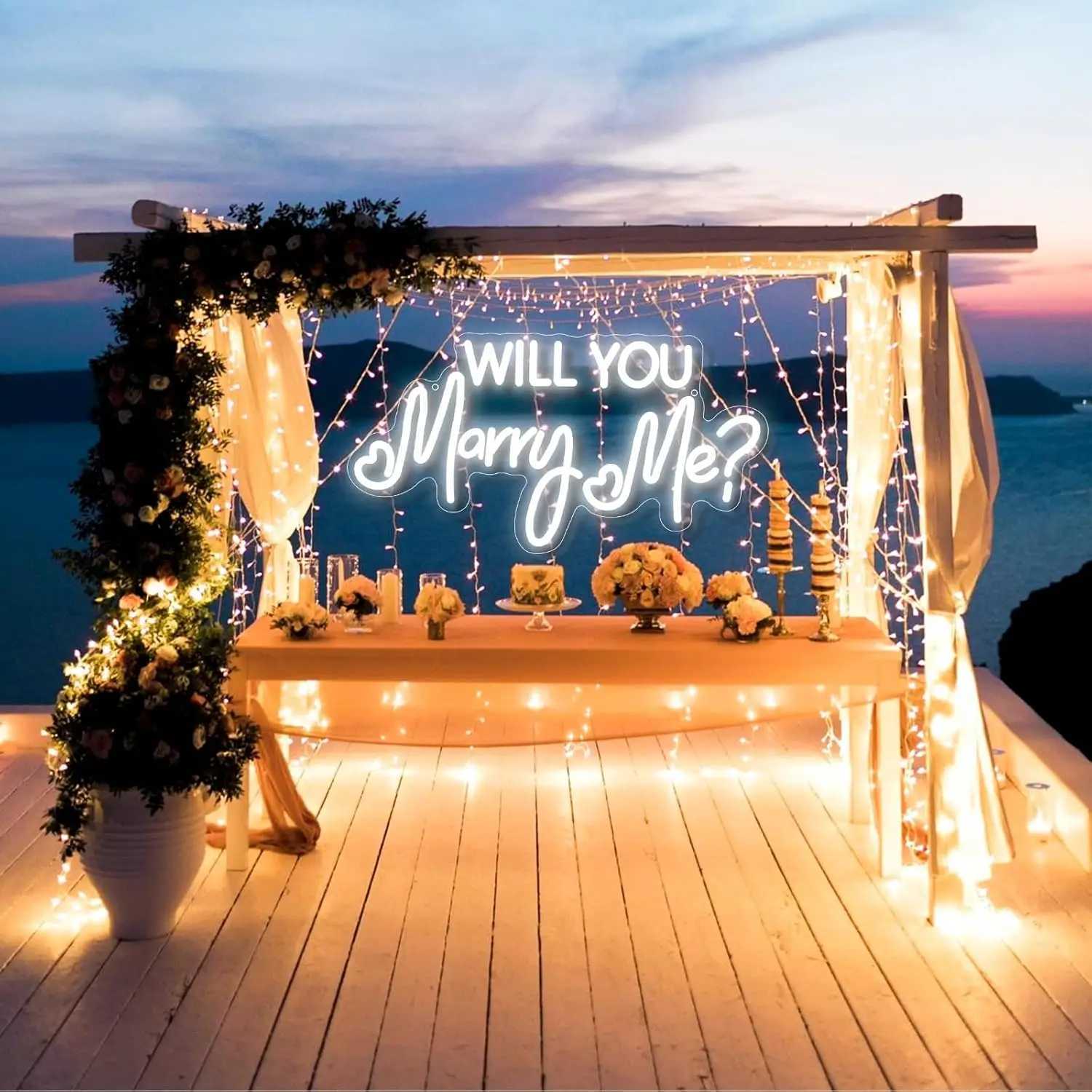 Will You Marry Me Neon LED Sign Wedding Supplies Wedding Party Decor Bedroom Decoration Room Neon Lights Wall Decor Marry Neon XJ250626