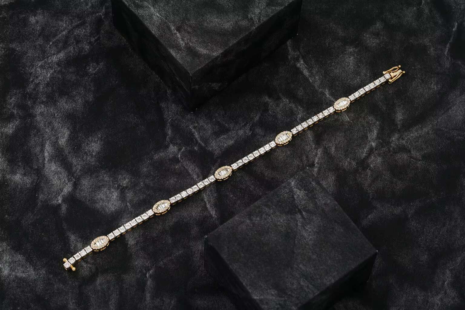 Sophisticated Fully Iced Out Moissanite Diamond Tennis Bracelet with Sparkling Elegant for Sale