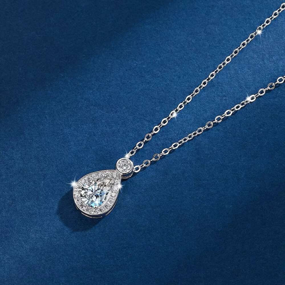 Moissanite Necklace for Women 1.25 Ct Moissanite Heart Necklace Birthday Gift for Wife Jewelry Gift for Mom