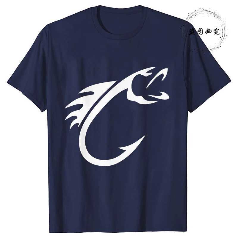 Summer Fishing Hook Printed T Shirts for Men Short Sleeve T-Shirt Tops Mens Tees Shirts Fashion Casual Fishing Lover Tshirt W250627