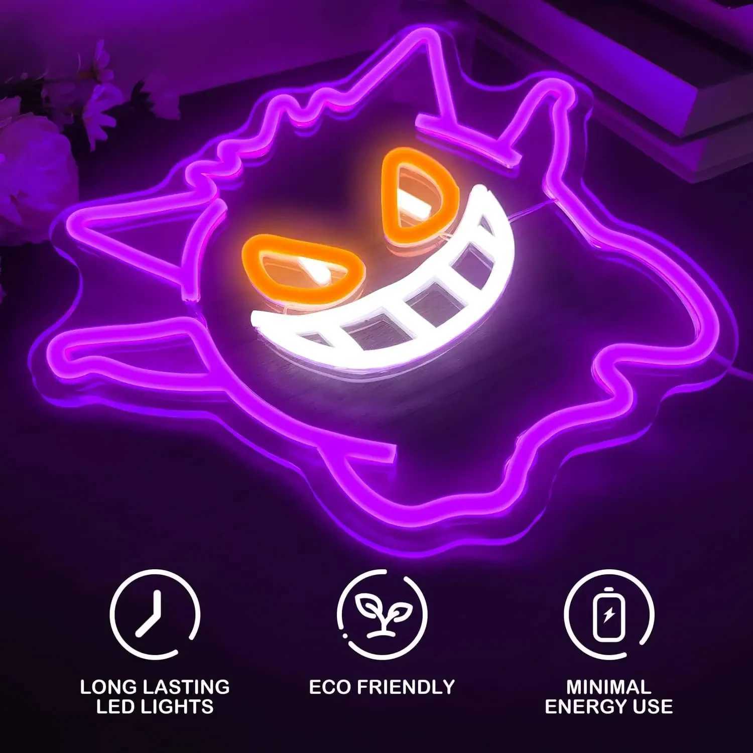 Anime Neon Sign Game Neon Signs for Wall Dimmable Neon Light Signs Neon Gaming Signs Bedroom Party Wall Decor Neon Light up Sign XJ250626