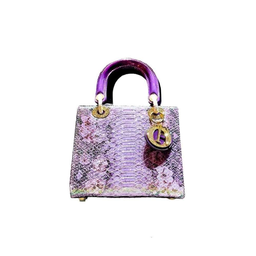 2025 Designer Women's Bag High-end Light Luxury Niche Snake Skin Pattern Handbag Daifei Handbag Women's 2025 New Single Shoulder Crossbody S