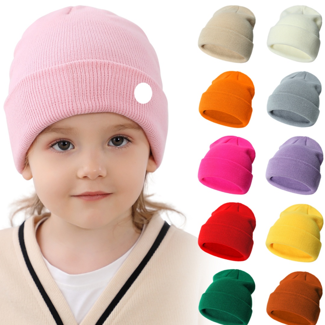 UU-L3588 Children's Sweater Caps Wool Knit Hats for Boys and Girls Kids' Fashionable Soft Insulated Beanie Accessories for Seasonal Chic