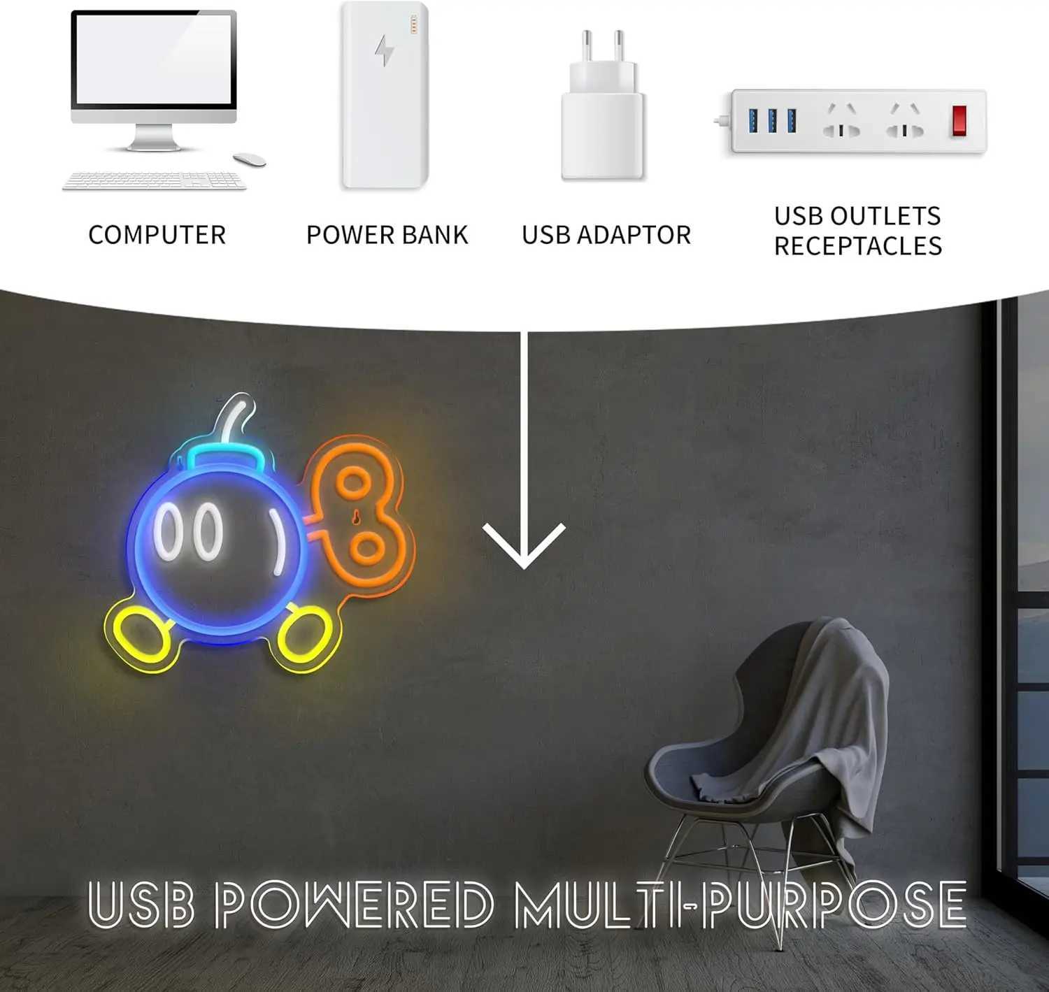 Gaming Neon Sign for Gamer Room Decor Anime Neon Dimmable LED Sign USB Powered for Bedroom Game Room Man Cave Gifts for Teens XJ250626