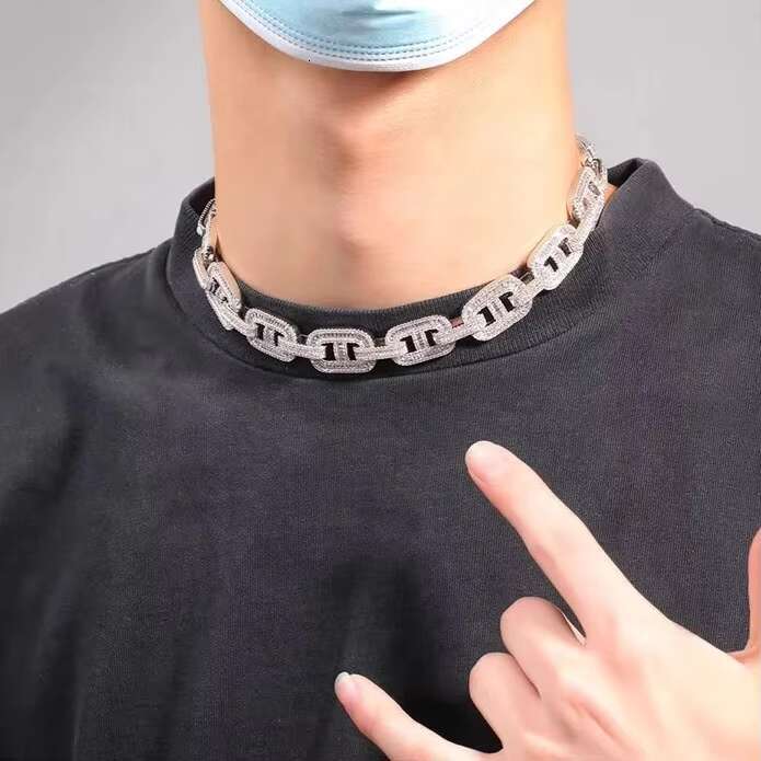 GRA Certified Rose Gold VVS Moissanite Diamond Cuban Chain Necklace Hip Hop Jewelry Iced Out Cuban Link Chain for Men