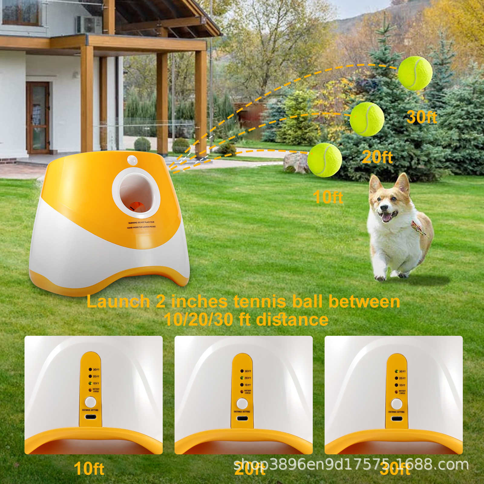 Automatic ball thrower for dogs dog ball throwing launcher rechargeable automatic dog toy dog ball launcher X241213