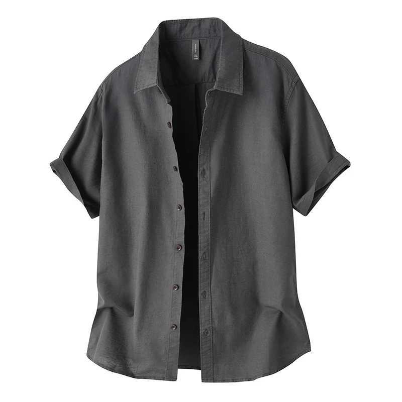 Summer New American Streetwear Short-sleeved Shirts Mens Single Breasted Hot Sale Casual Cotton Shirt Jacket Plus Size 3XL 4XL W250627
