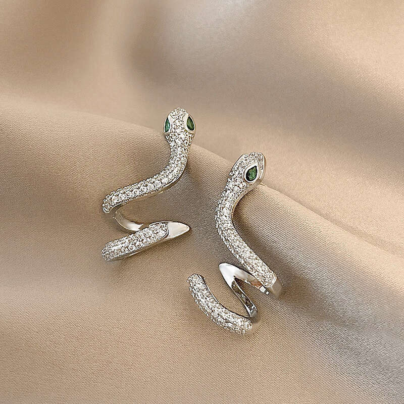 Personalized design, snake-shaped ear bone clip earrings, one-piece, elegant and high-end style, ear clip, simple and cold style ear accessories