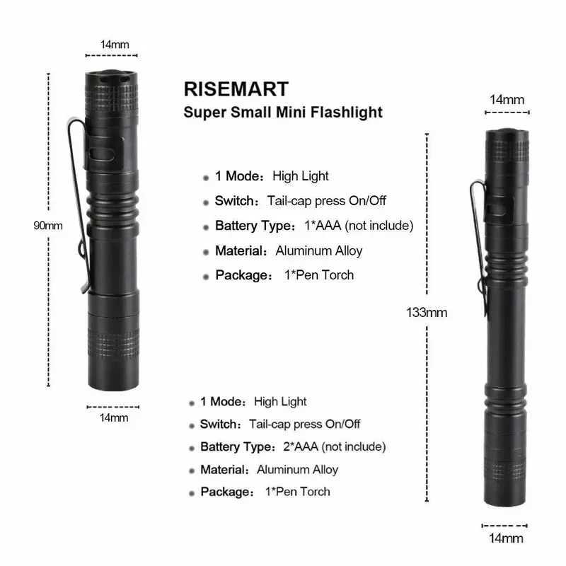 Mini LED Camping Fishing Flashlight Pen Light Mini Portable LED Tactical Flashlight For The Dentist for Hiking EDC Torch Lantern W250701