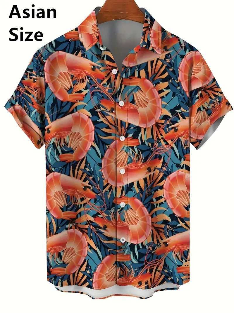2025 Hawaiian Man Dress Shirts 3D Printed Loose Plus Size 6XL Shirts Blouses High Quality Mens Clothing Beach Party Sweatshirts W250627
