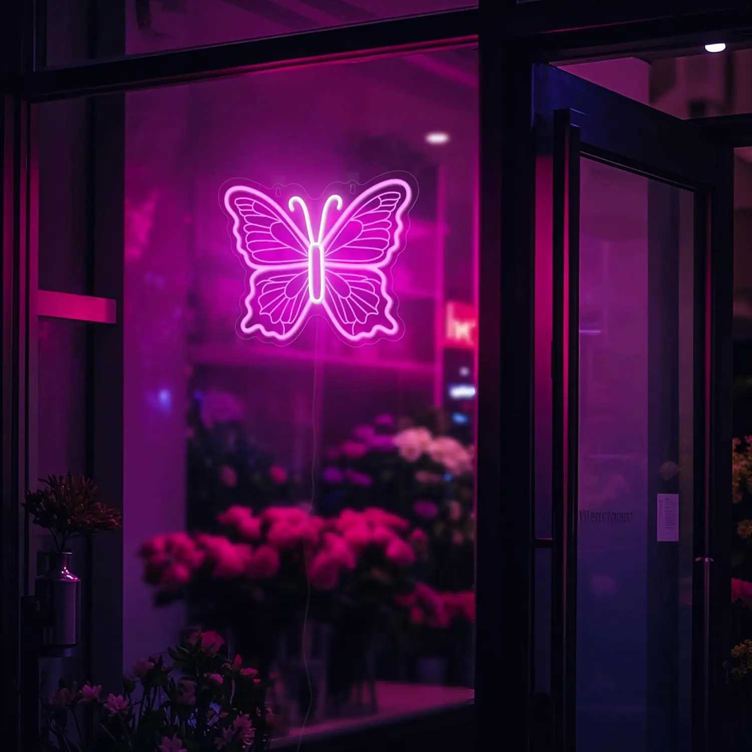 Vibrant Butterfly Neon Sign Light Adjustable Brightness LED Neon Sign for Girl Bedroom Game Room Aesthetic Spaces Wall Decor USB XJ250626