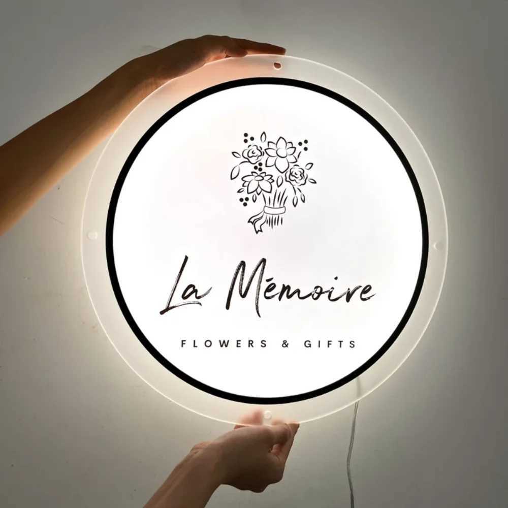 Custom 3D Acrylic Metal Sign Business Sign 3D Metal Backlit Beauty Nails Hair Studio Salon Sign LED Neon Light Acrylic Sign XJ250626