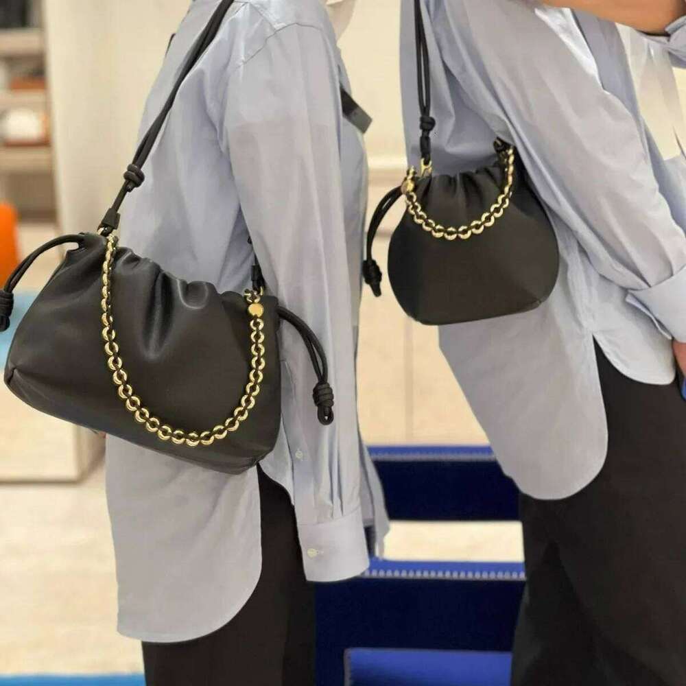 Designer Bag Luxury Bag Rojia Yang Power Same Style Flamencocow Leather Jufu Women's 2024 New Chinese Puzzle Drawstring Cloud Bag Shoulder