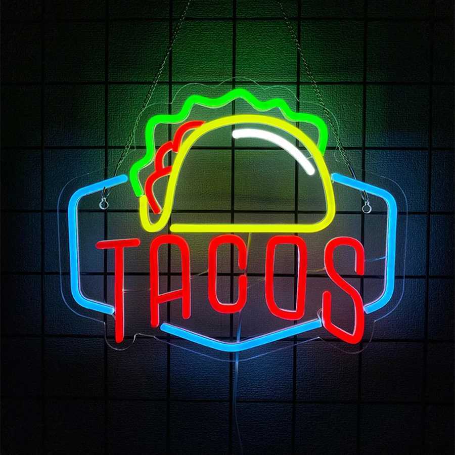 Fast Food Series Neon Sign Hot Dog Burger LED Icon USB Powered Used for Restaurant Fast Food Restaurant Store Business Decor XJ250626