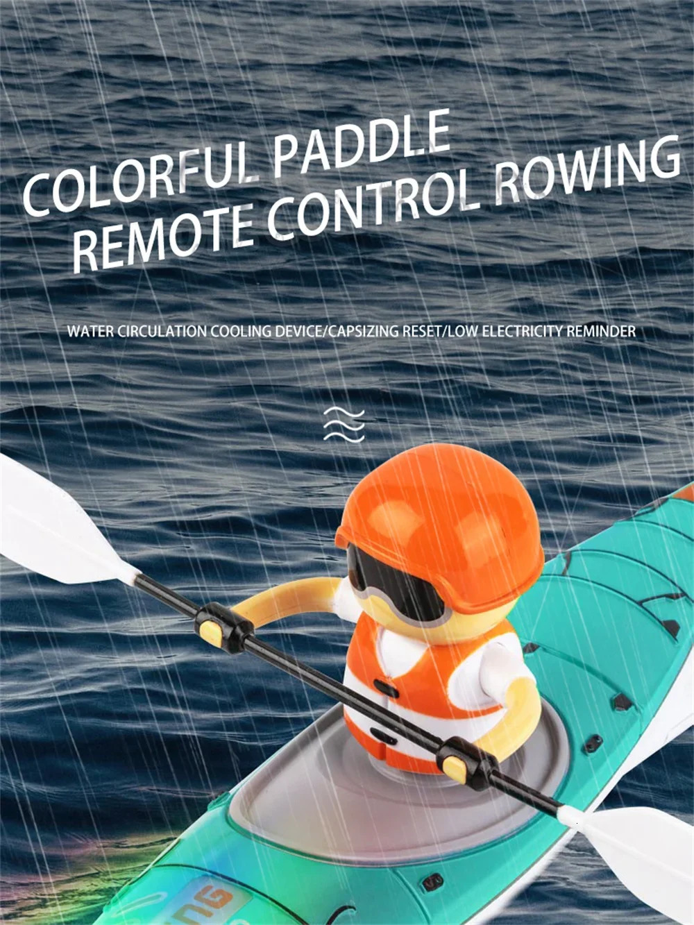 RC Boat Paddling Kayak Racing Remote Control Speedboat Water Battle Ship Game Outdoor Childrens Toys for Kids Boys Gifts 250626