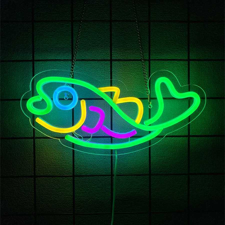 Jellyfish Neon Sign for Wall Decor Under The Sea Night Lamp Fish for Lamp Night Light Ocean Theme Birthday Decoration Room Decor XJ250626