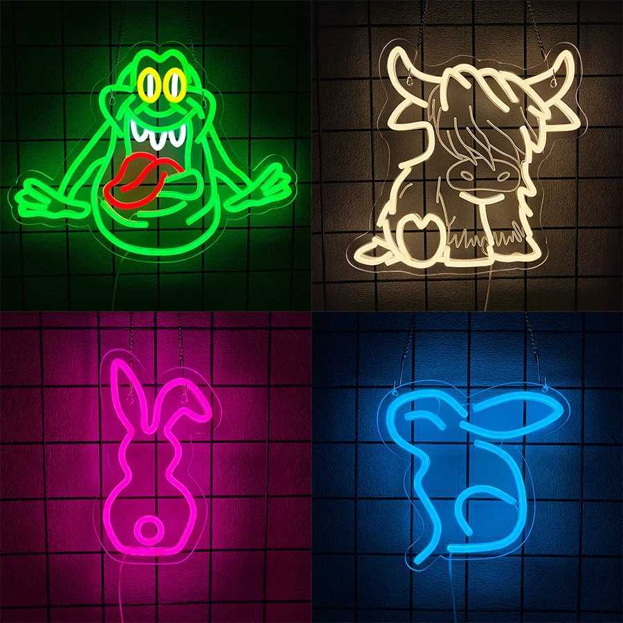 Neon Sign With Animal Theme LED Animal Lamp For Wall Decoration USB Powered Wall Lamp For Bedroom Club Office And Game Room. XJ250626