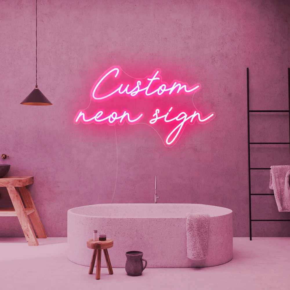 Custom Neon Sign Can UV Print Business Neon Letters For Wedding Home Decor Bar Japanese Anime Signage Used Indoor OutdoorXJ250626