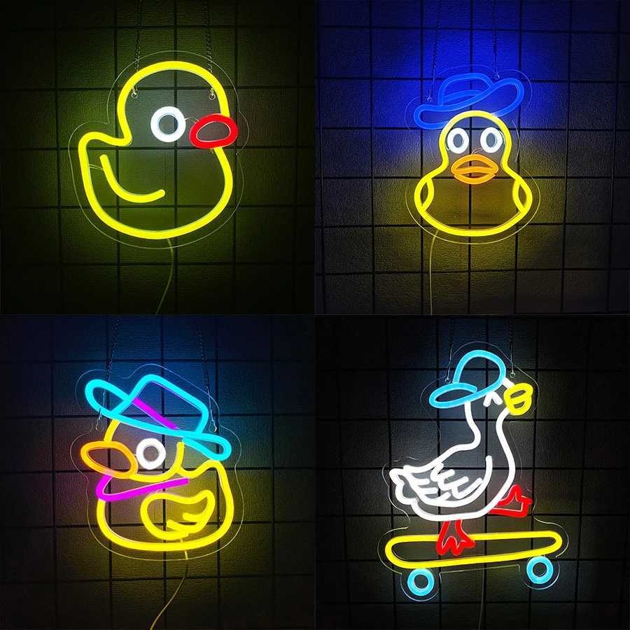 Duck Neon Sign For Wall DecorLed Neon Light For Living RoomBedroomGame RoomArt DecorBathroom DecorBarBirthday PartyXJ250626