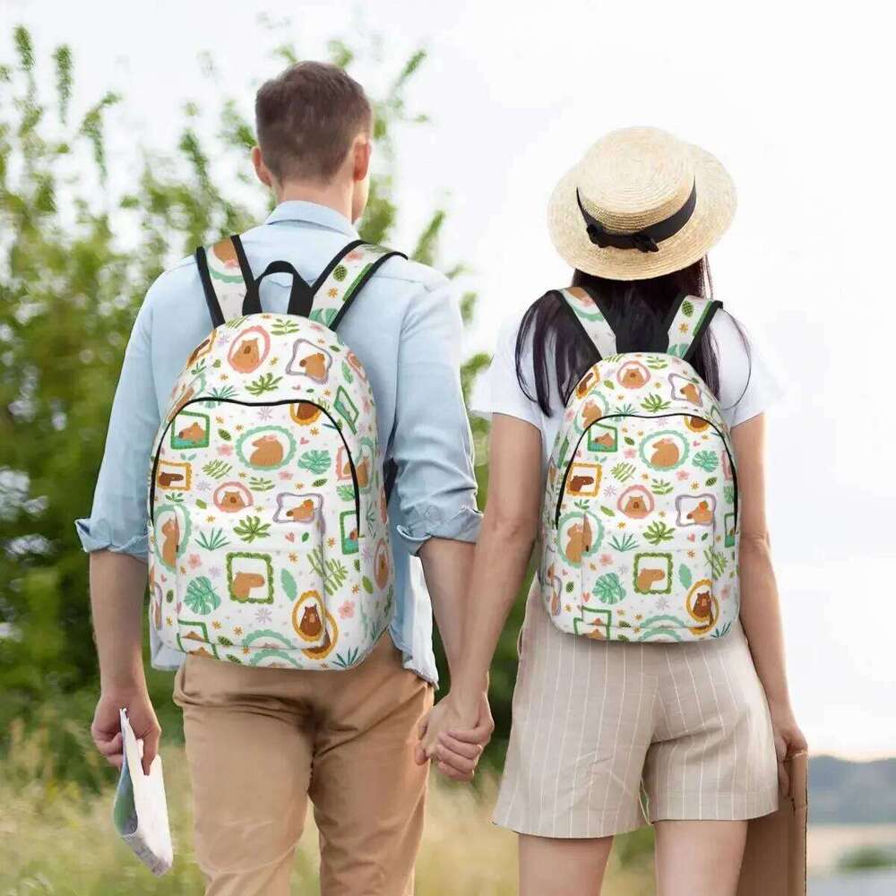 Kawaii Capybara Cartoon Cute for Men Women Student School Bookbag Daypack Elementary High College Sports