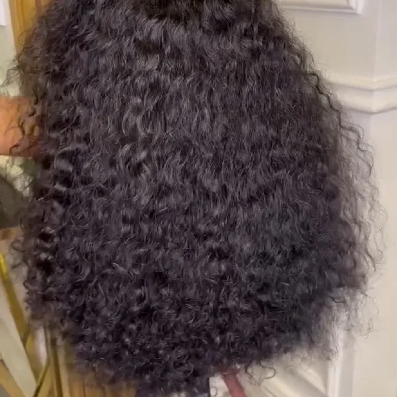 Hd 13x6 Lace Wig Human Hair Kinky Curly Wig Wear And Go 40 Inch Brazilian Pre Plucked 13x4 Deep Wave Water Wave Lace Frontal Wigs Synthetic