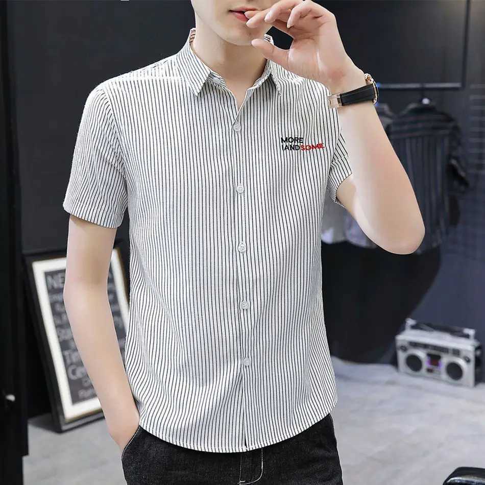 Shirts for Men Floral Print Business Short Sleeve Mens Shirt High Quality Luxury Cheap Brand Original Fashion 2025 Summer Silk W250627