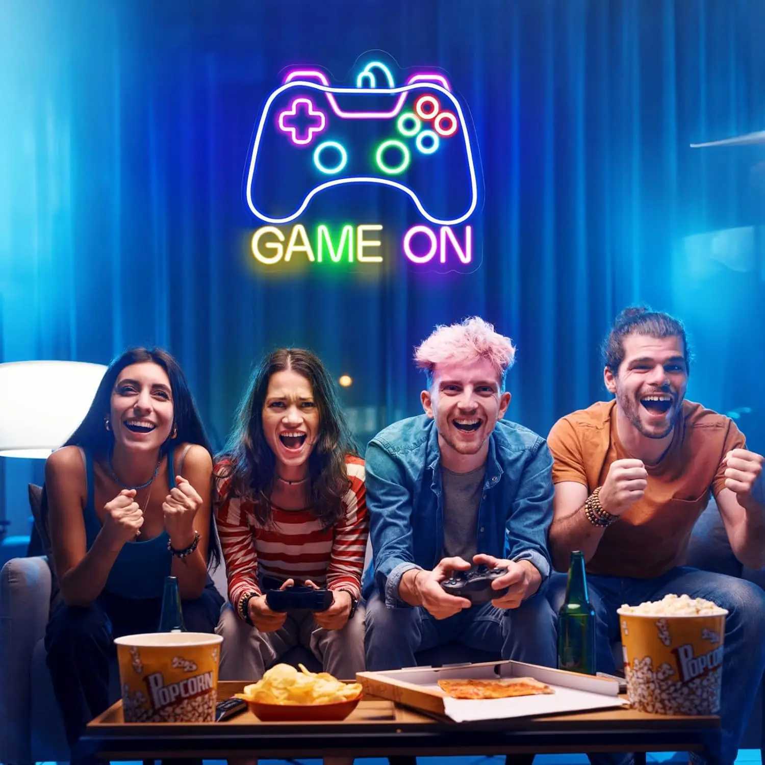 Gamer Neon Sign for Game on Neon LED Sign for Gamer Wall Decor Gaming Neon Light Sign for Teen Bedroom Gamer Gifts for Boys XJ250626