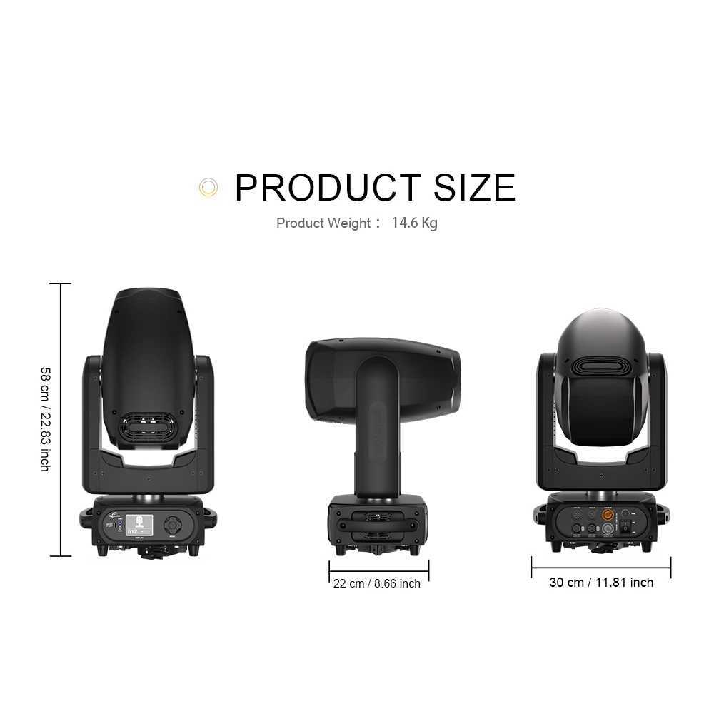 GalaxyJet 300W BSW 3in1 LED Moving Head Beam Spot Wash Zoom Stage Light Effect Professional For DJ Disco Wedding Party Concert Z260122