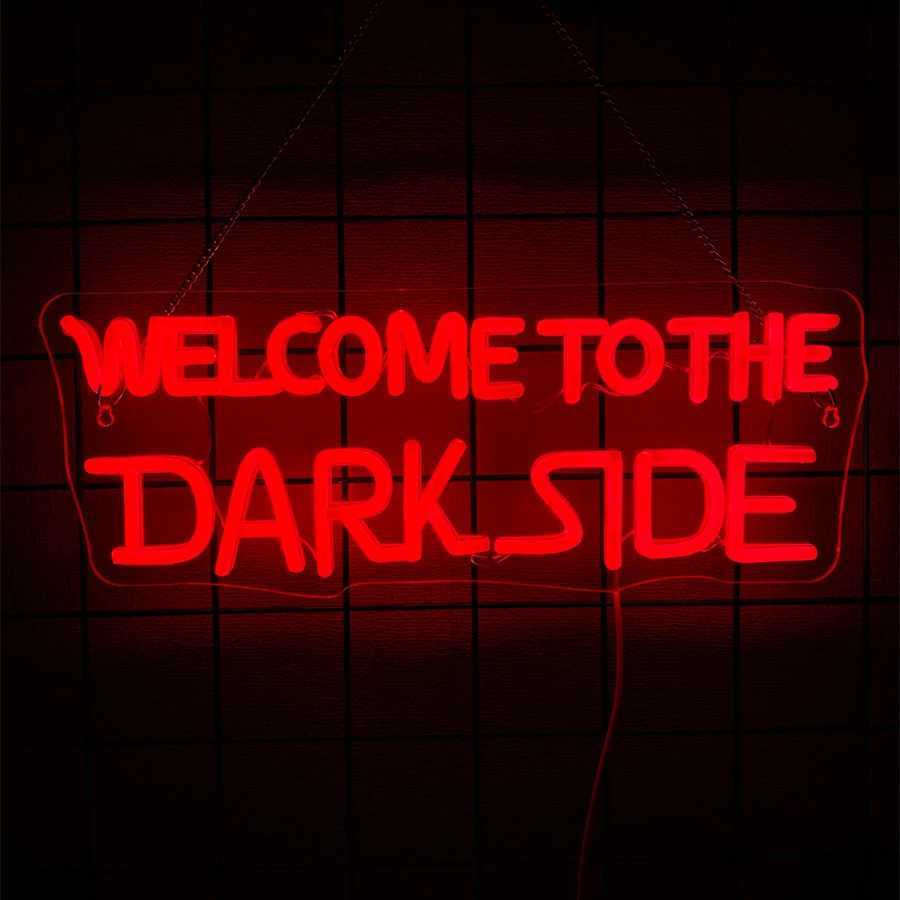 Welcome to the Dark Side Neon Signs for Wall Decor Sci-Fi Movie Inspired Light for Game Rooms Man Cave Bars Wall DecorXJ250626