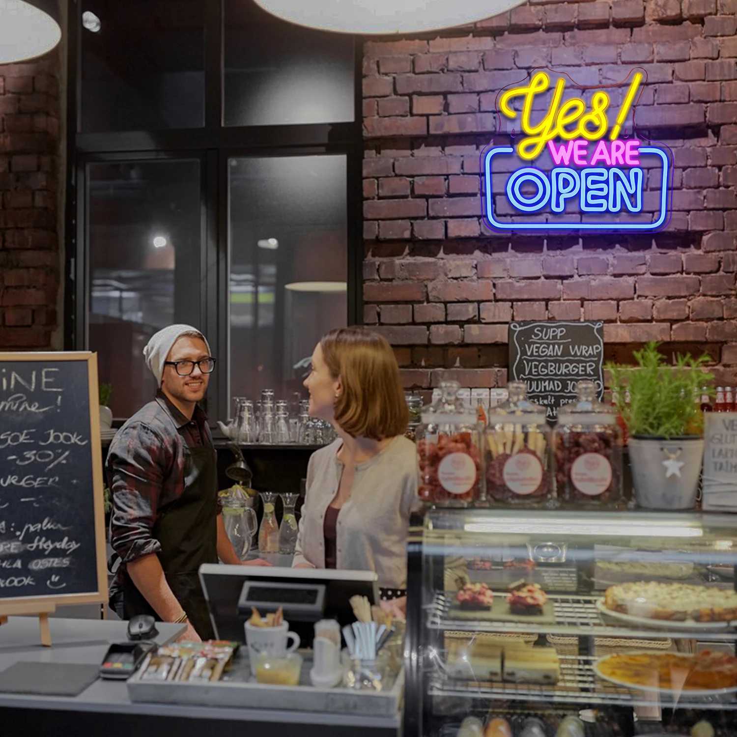 Yes We Are Open Neon Signs For Wall Decor Business LED Lights Room Decoration For Bar Shop Coffee Salon Hotel Store 5/12V Lamp XJ250626