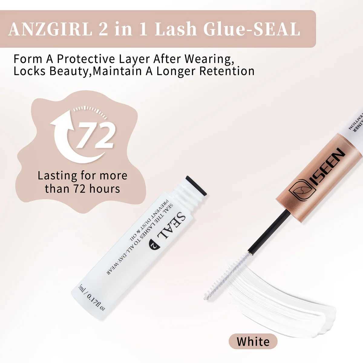 ISEEN DIY Eyelash Extension Kit Cluster Mix Eyelashes Full Set Lashes Kit with Lash Bond Seal and Eyelash Tweezers and Brush W250627