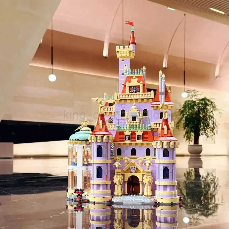 DISNEY 2916 Pieces Castle Model of Beauty Beast Girls Gifts Educational Building Blocks Bricks Birthday Gift Decoration Toys W250627