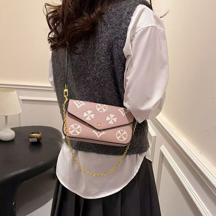 Designer Bags Fashion Shoulder Bags Underarm Bags Women's Bags Luxury Chain Leather Bags Hundreds Luxury Printed Leather Embossed Old Flower Bags